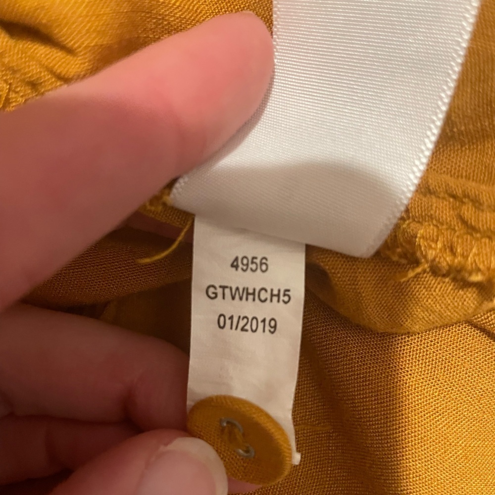 Aeropostale Brownish Orange Blouse Dress Tunic Size S Button Down & Embroidered - Picture 10 of 15